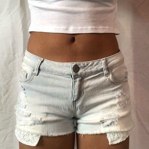 Vanilla Star Distressed Jean Shorts